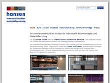 Tablet Screenshot of hansen-innenarchitektur.de